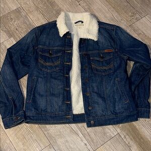 Idyllwind Blue Denim Jacket with White Sherpa Lining